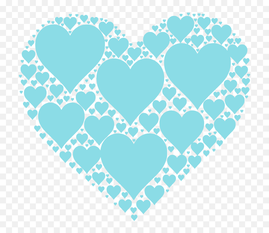 Png Hearts In Heart - Blue Valentine Hearts Clipart Emoji,Cyan Heart Emoji
