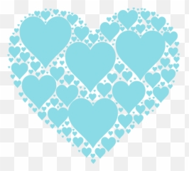Png Hearts In Heart - Blue Valentine Hearts Clipart Emoji,Cyan Heart Emoji
