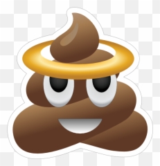 Halo Poop Emoji Sticker 15225 - Poop Emoji With Halo,Halo Emoji
