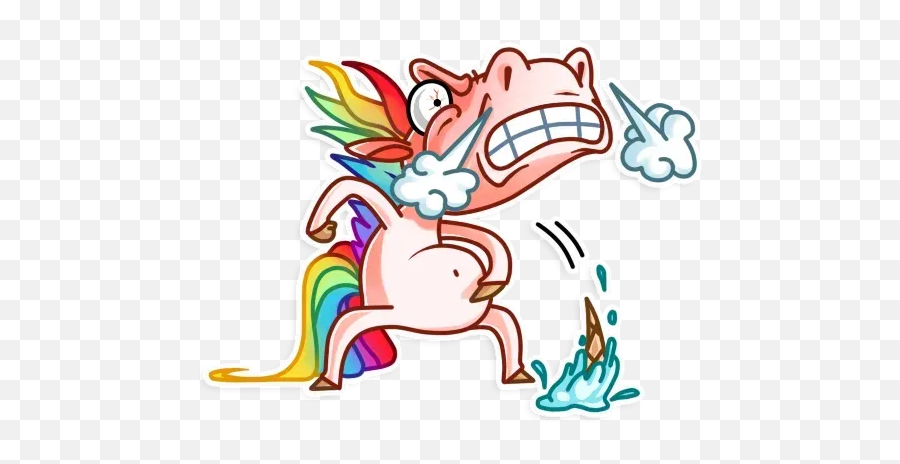 Unicornio Whatsapp Stickers - Stickers Cloud Telegram Crazy Pony Stickers Png Emoji,Emoticon Unicornio Whatsapp