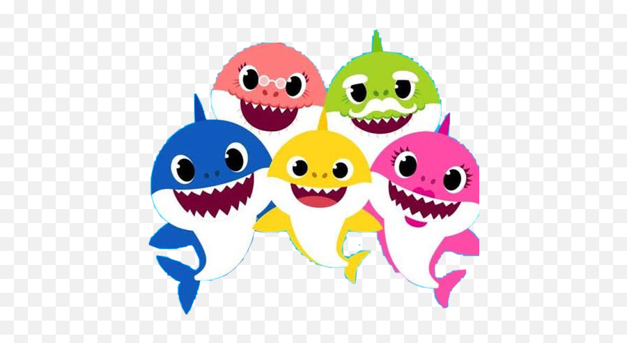 Sharks Babyshark Rainbow Sticker - Baby Shark Emoji,How To Make A Shark Emoticon