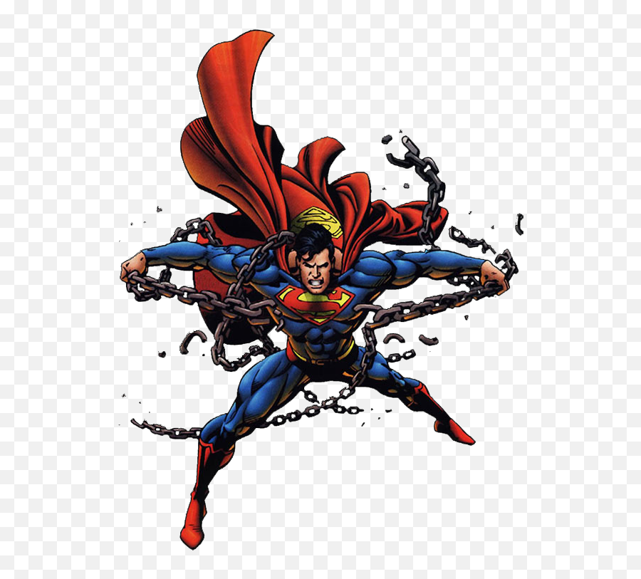 Heros Part 8 Anime - Andcomics Superman Breaking Chains Png Emoji,Knowledge Willpower Emotion Rays