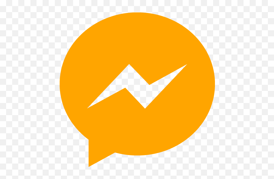 Orange Messenger Icon - Free Orange Social Icons Messenger Icon File Emoji,Delete Emoticon Messenger