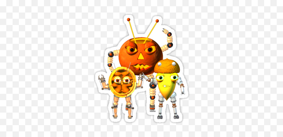 Valxart Autumnbots - Pumpkinbot Acornbot And Walnutbot By Happy Emoji,6-9 Emoticon