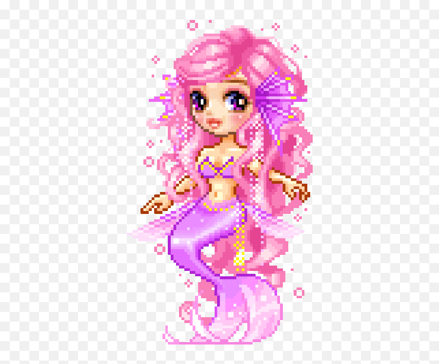 Top Dolls Stickers For Android U0026 Ios Gfycat - Cute Mermaid Animated Gif Emoji,Emoji Dolls