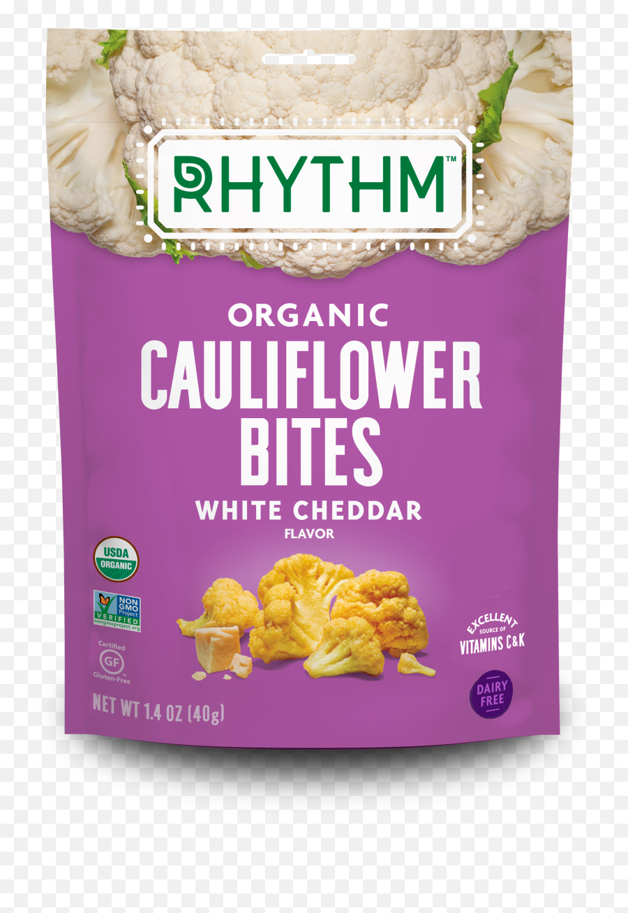 Organic White Cheddar Cauliflower Bites - Rhythm Cauliflower Bites Emoji,Chips Flavored Like Emotions