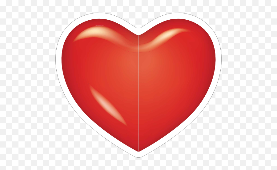 Bright Red Heart Sticker - Lieber Clipart Emoji,Emoji Stickers Walmart