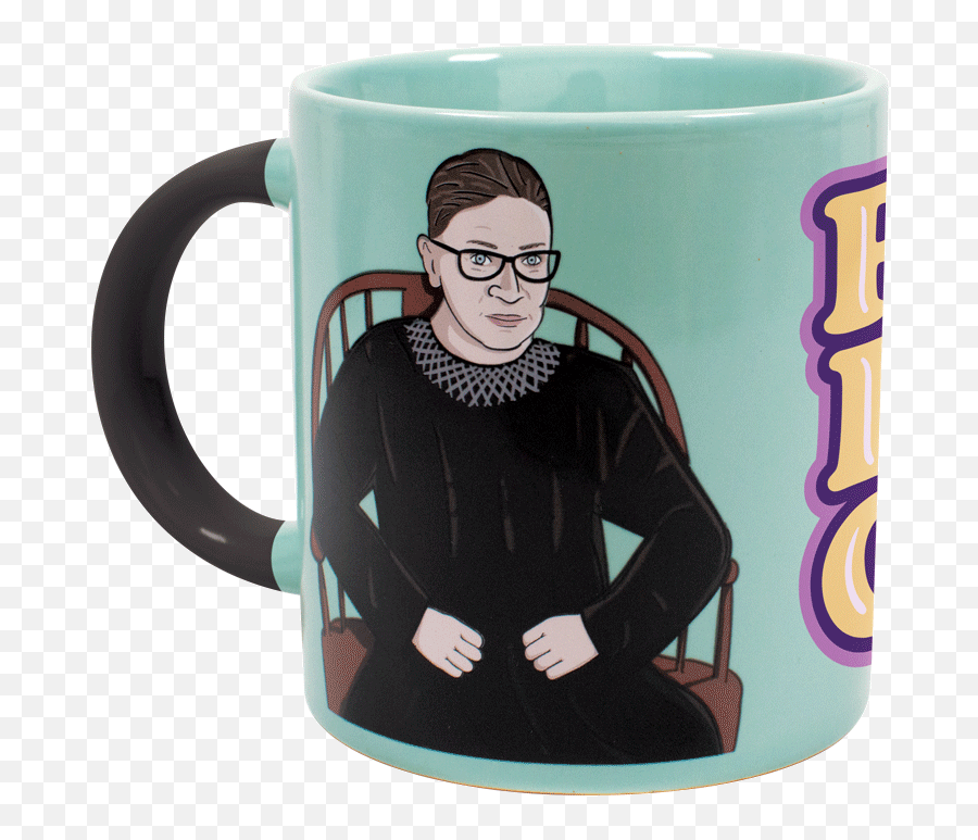 Coffee U2013 S Feldman Housewares - Ruth Bader Ginsburg Transforming Mug Emoji,Sipping Espresso Animated Emoticon Gif