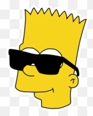 Bart Simpson In Black Glasses - Sticker Mania Simpson With Black Glasses Emoji,Bathtub Emoji Clipart