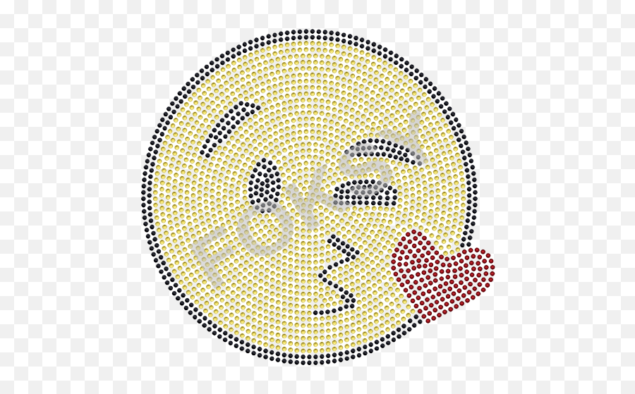 Cute Emoji Hotfix Iron On Rhinestone Heat Transfer Wholesale - Happy,Heat Emoji