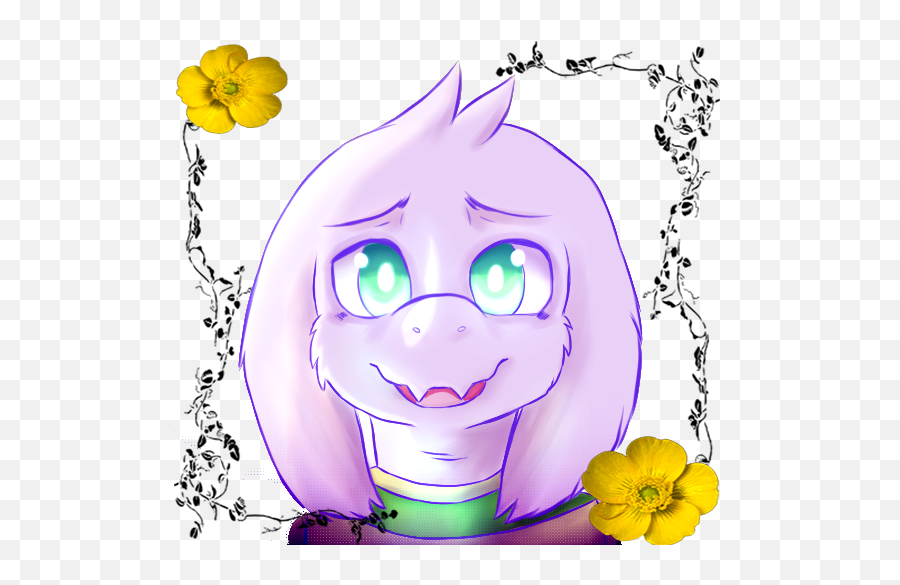 Asriel Dreemurr Profile Picture - Kid Asriel Dreemurr Full Border Design Two Column Emoji,Emoticon Profile