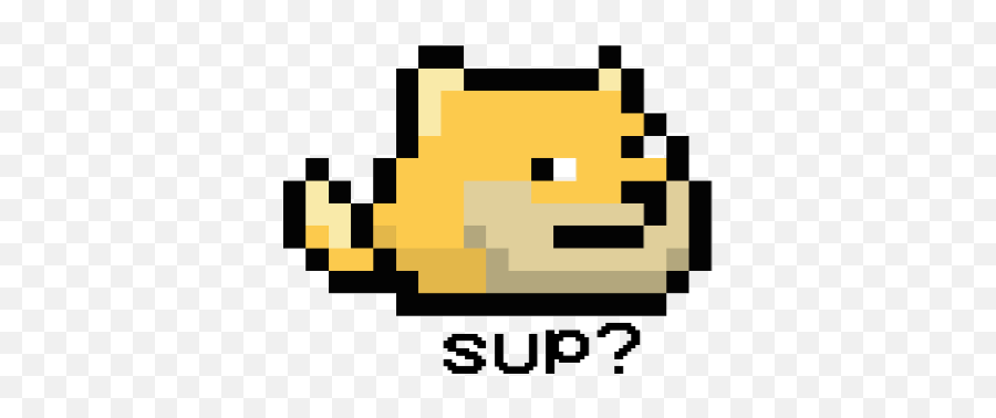 Sup Di Yangh Cover E T - Shirt Personalizzate Su Teeser Flappy Doge Pixel Art Emoji,Oppai Emoticon