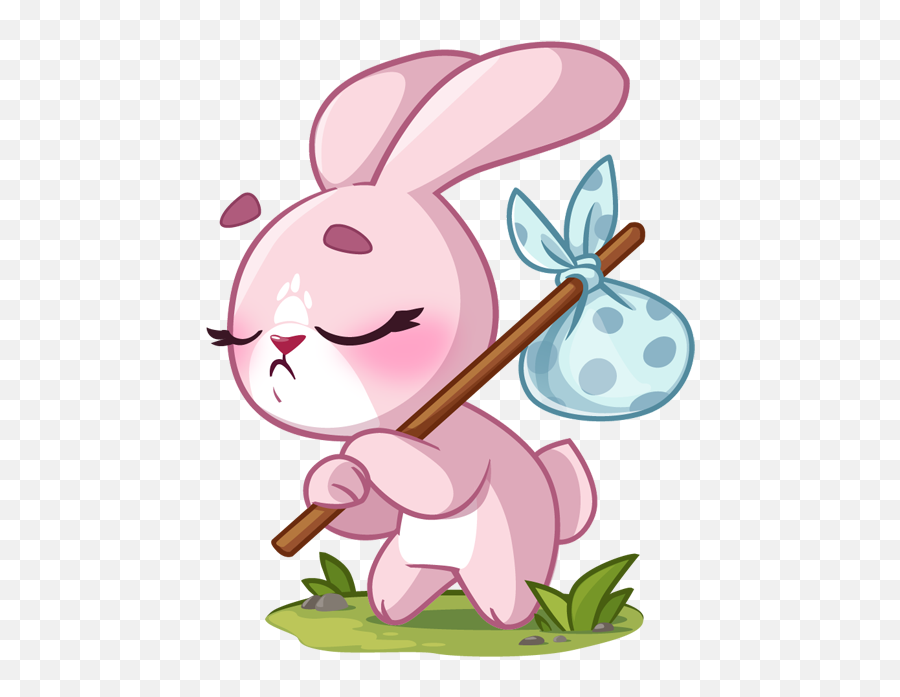 Rosy Bunny By Telegram Messenger Llp - Telegram Stickers Rosy Bunny Emoji,Telegram Nature Emojis