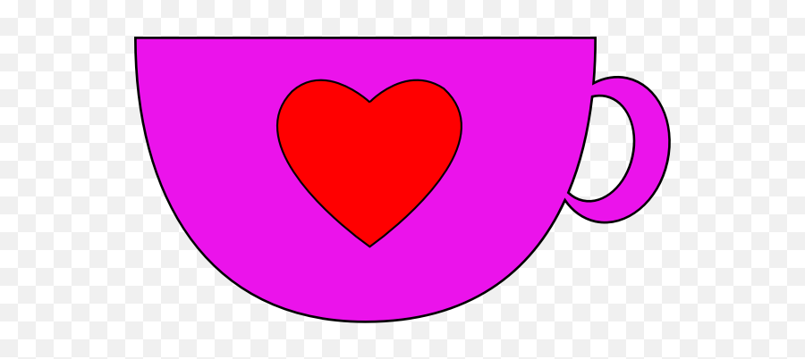 Pink Cup With Heart In Center - Serveware Emoji,Emoji Cup Of Coffee And Broken Heart