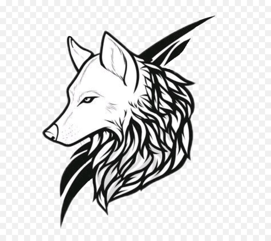 Wolf Sticker By Matem - Cool Wolf Drawing For Kids Emoji,Wolf Emoji Art