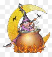 Gifs Animados De Brujas - Gifs Animados Bruja Y Caldero Gif Emoji,Emoticon Risa Malvada