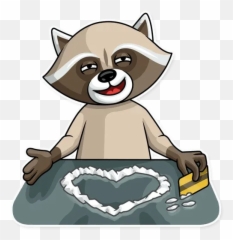 Criminal Stickers Set For Telegram - Criminal Raccoon Stickers Emoji,Raccoon Emoji Facebook