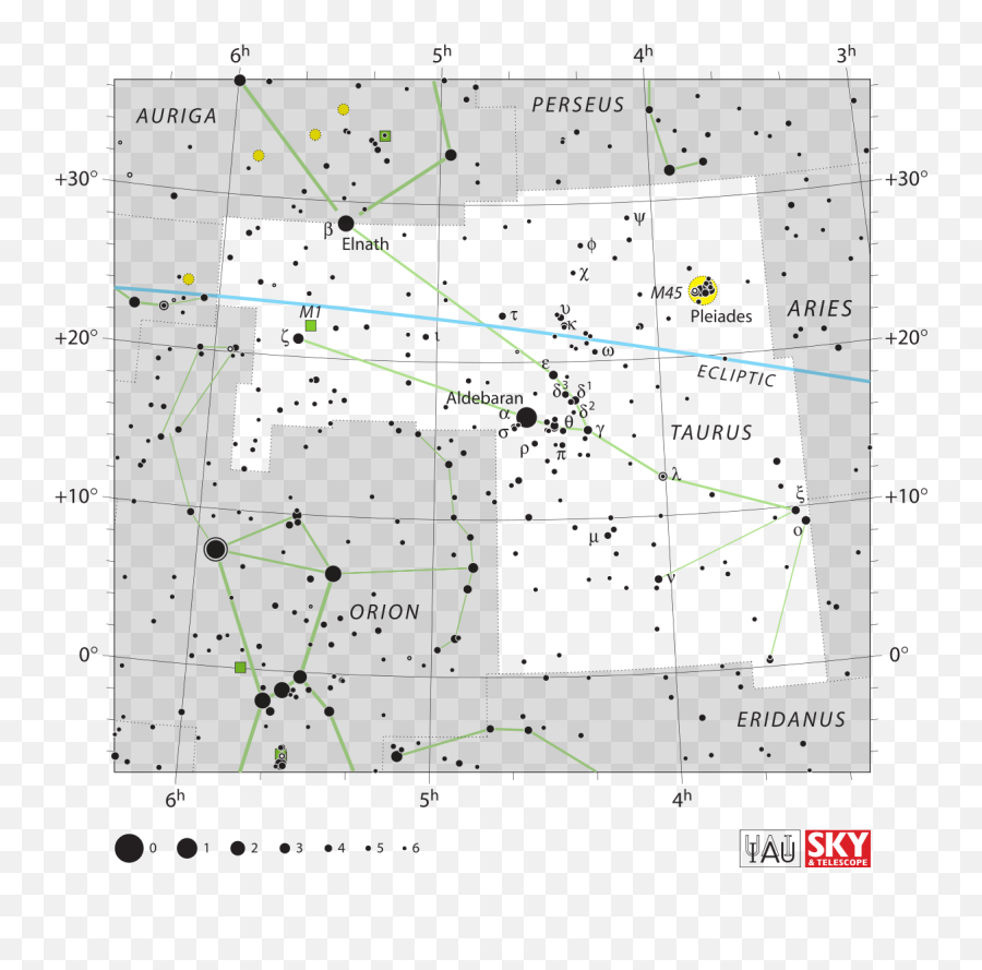 Taurus Constellation - Wikipedia Taurus Star Map Emoji,Labeled Horoscope Emojis