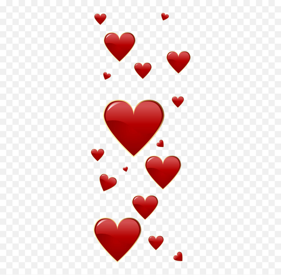 Red Hearts Valentine Png Transparent - Transparent Valentine Heart Png Emoji,Valentine Hearts And Emoticons