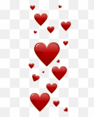 Red Hearts Valentine Png Transparent - Transparent Valentine Heart Png Emoji,Valentine Hearts And Emoticons