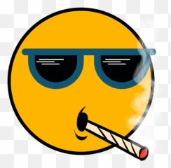 A Cool Thug Life Tee For Gangster - Smiley Face With Cigarette And Glasses Emoji,Smoking Emoticon