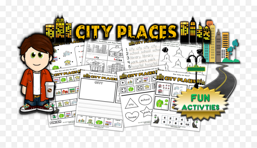 City Places - Activities Games And Worksheets For Kids Language Emoji,My Emotions Worksheets For Kinder