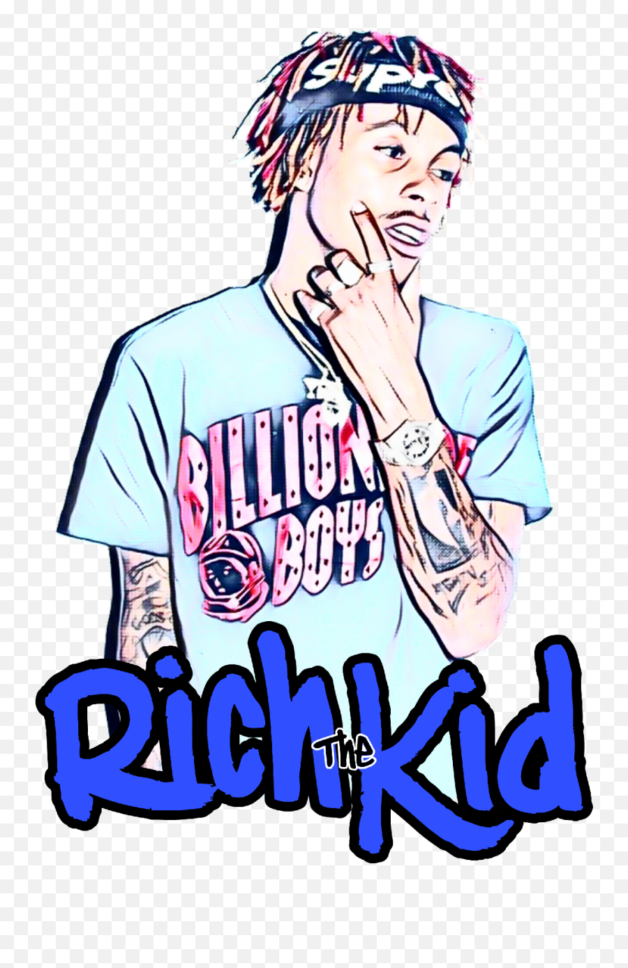 Richthekid Rap Hiphop Lilpump Sticker - Billionaire Boys Club Emoji,Emojis World Star Hip Hop