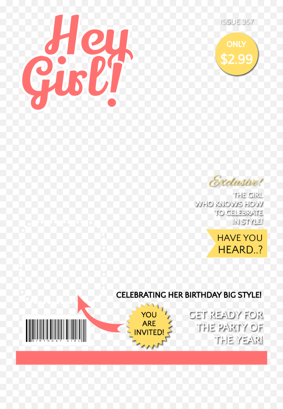 Printable Birthday Invitations - Magazine Cover Template Birthday Emoji,Free Emoji Invitation Template