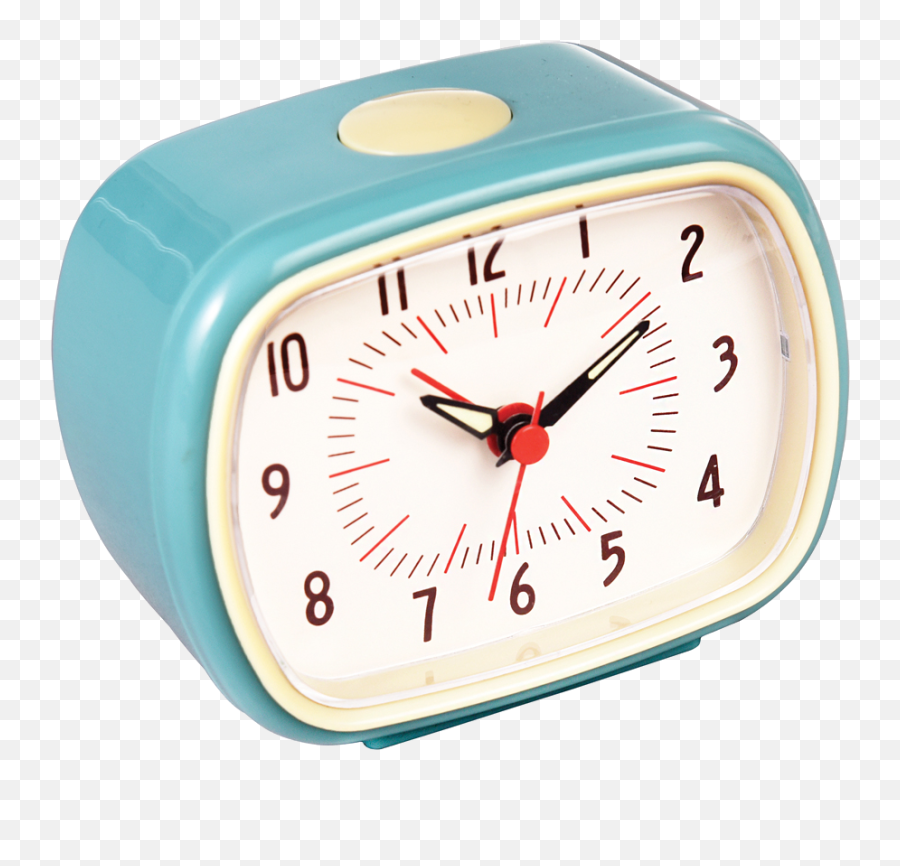 Blue Retro Alarm Clock - Blue Retro Alarm Clock Png Emoji,Alarm Clocks For Kids Emojis