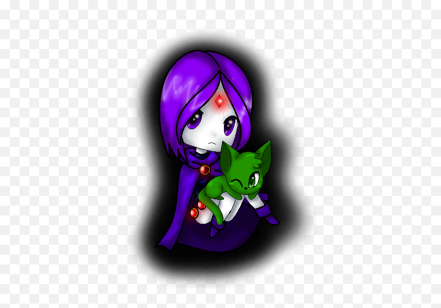 Titan Raven - Teen Titans Go Raven Chibi Emoji,Teen Titans Raven Emotion Scence