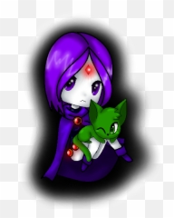 Titan Raven - Teen Titans Go Raven Chibi Emoji,Teen Titans Raven Emotion Scence