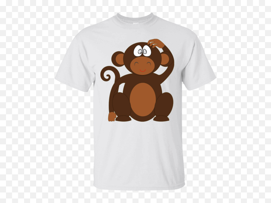 Crazy Monkey Emoji Animal Jungle - Clipart Cartoon Animals,Monkey Emoji Shirt