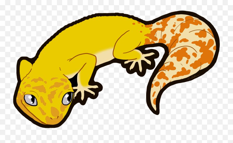 Svg Library Clip Lizard Gecko - Leopard Gecko Cartoon Png Leopard Gecko Cute Art Png Emoji,Cute Leopard Emojis
