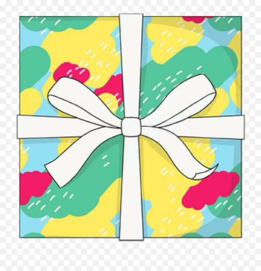Gift Present Flatlay Giftwrap Sticker - Majlis Perbandaran Kemaman Emoji,Emoji Gift Wrap