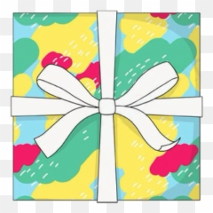 Gift Present Flatlay Giftwrap Sticker - Majlis Perbandaran Kemaman Emoji,Emoji Gift Wrap