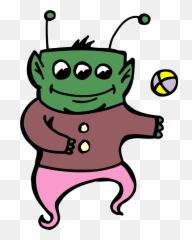 Artfavor Alien 1 999px 135 - Aliens Playing Clipart Png Alien Kartun Emoji,Alien Emoji Wallpaper