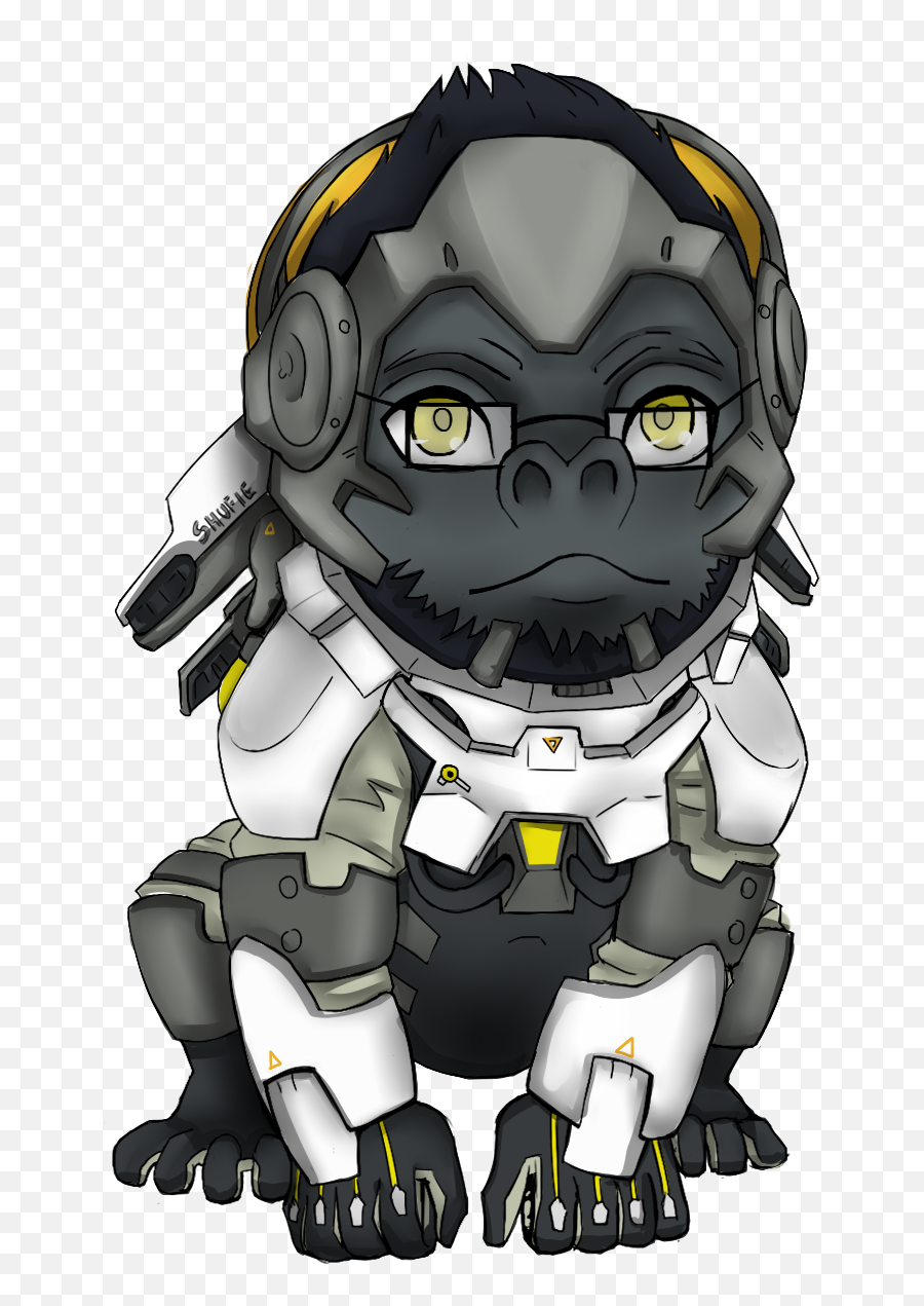 Gremlin Dva Png - Overwatch Overwatch Art Chibi Tracer Mercy Emoji,Winston Overwatch Emoticon