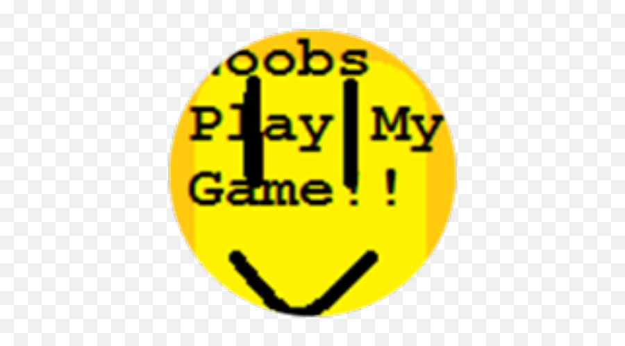 Noobs Play My Game - Roblox Dot Emoji,Emoticon Playing A Game