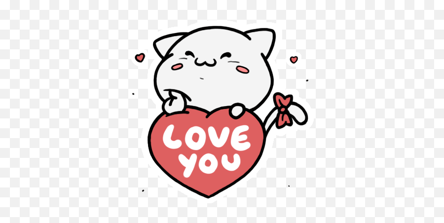 Top Love Cats Stickers For Android U0026 Ios Gfycat - Cute Heart I Love You Gif Emoji,Cat Emoticons