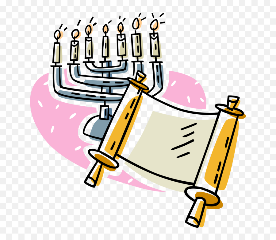 Menorah Lampstand With Scroll - Vector Image Emoji,Ancient Style Emojis