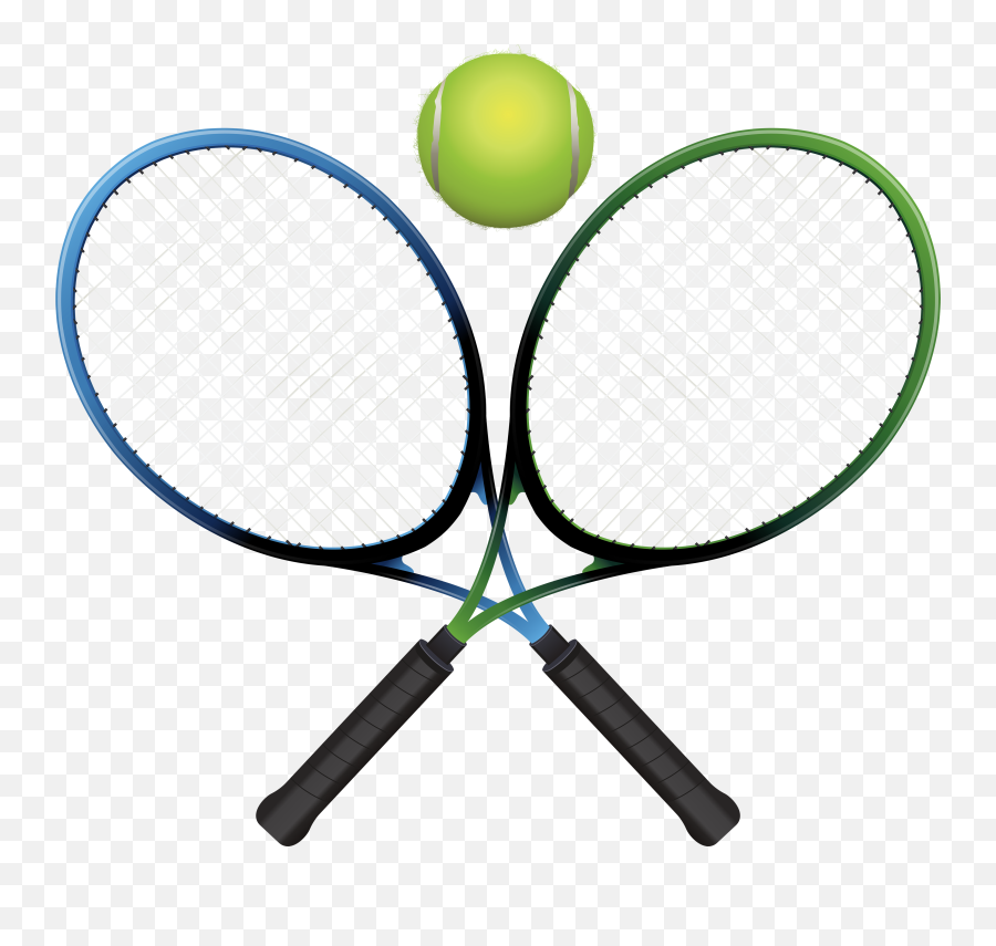 Tennis Racket And Ball Vector Clip Art Public Domain Vectors - Strings Emoji,Badminton Emoji