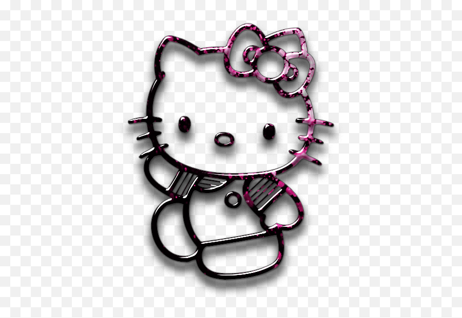 Hello Clipart Kitty Black Hello Kitty Black Transparent - Hello Kitty Images For Dp Emoji,Hello Kitty Emoticons