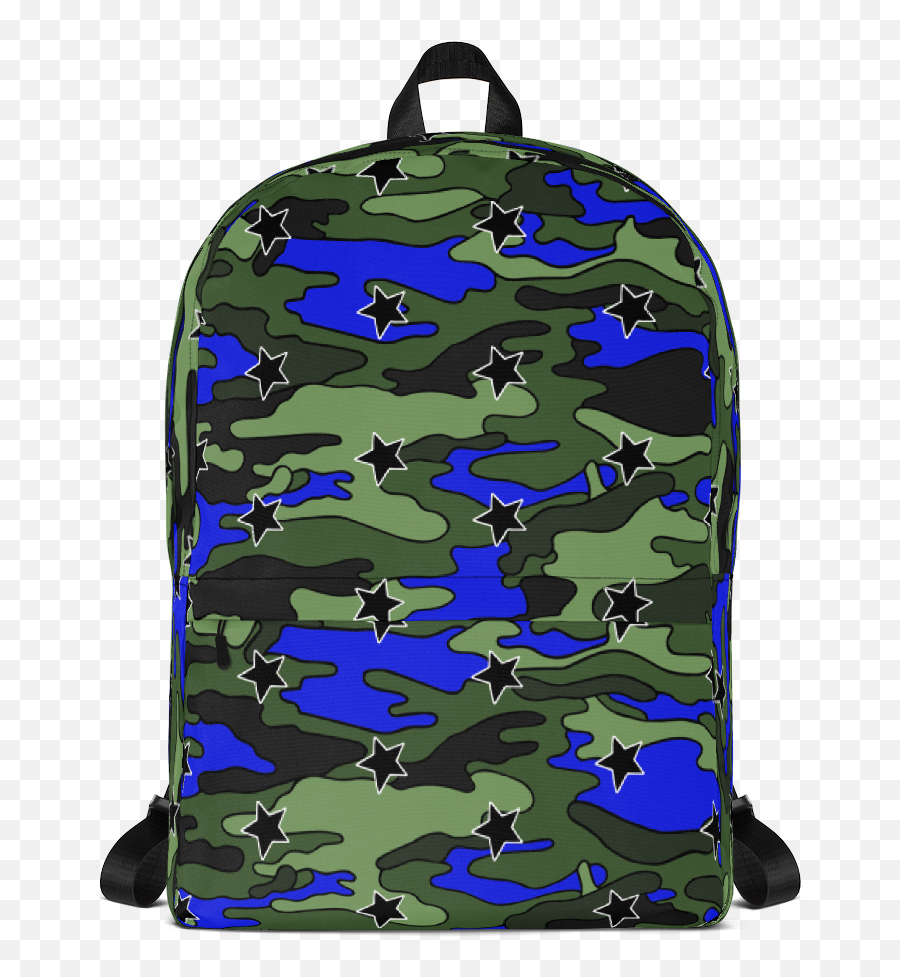 Camo Stars Backpack - Thin Blue Line Backpack Emoji,Emoji Backpack For Sale