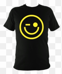 Download Winky Face Slogan T - Shirt Erná Trika S Potiskem Emoji,/s Emoticon
