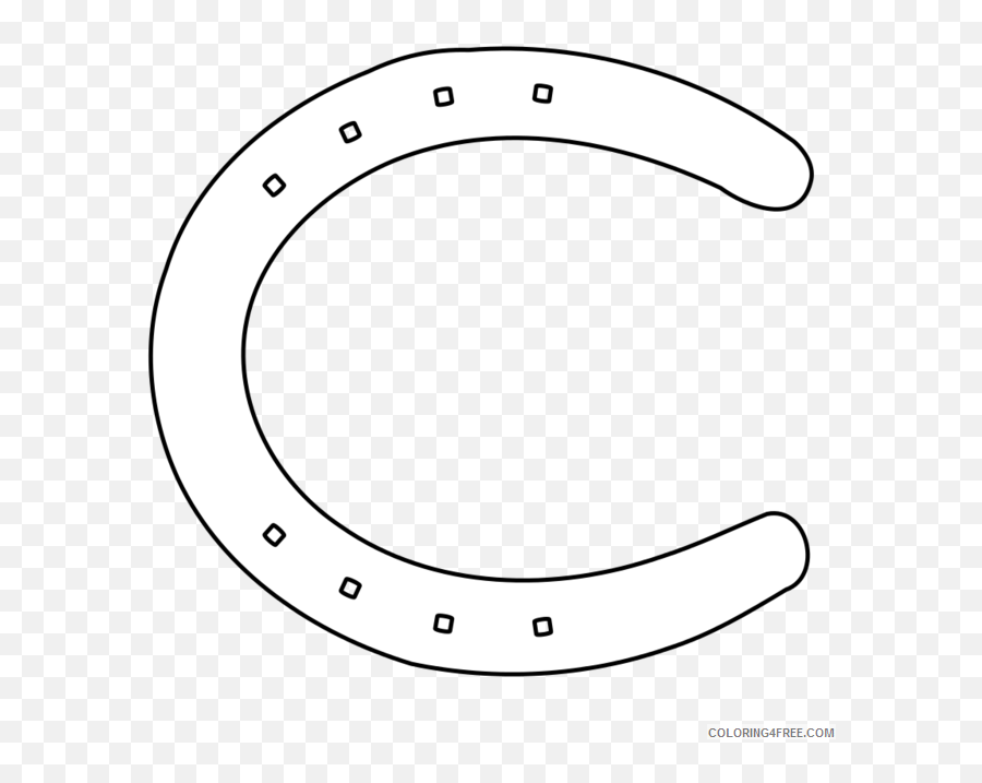 Horseshoe Outline Coloring Pages - Dot Emoji,Horseshoe Emoji