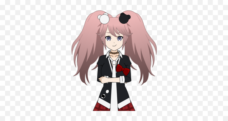 Junko Enoshima Punkettes - Fictional Character Emoji,Monokuma Emoji