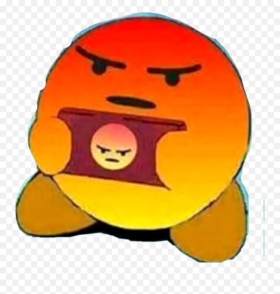 Kirby Mad Triggered Funny Red Memes Sticker By Dinosaur - Angry Reaction Emoji,Dinosaur Emoticon