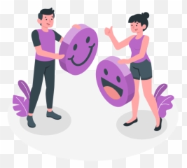 Smiley Face Customizable Flat Illustrations Rafiki Style - Madras Basket Emoji,Flat Face Emoticon