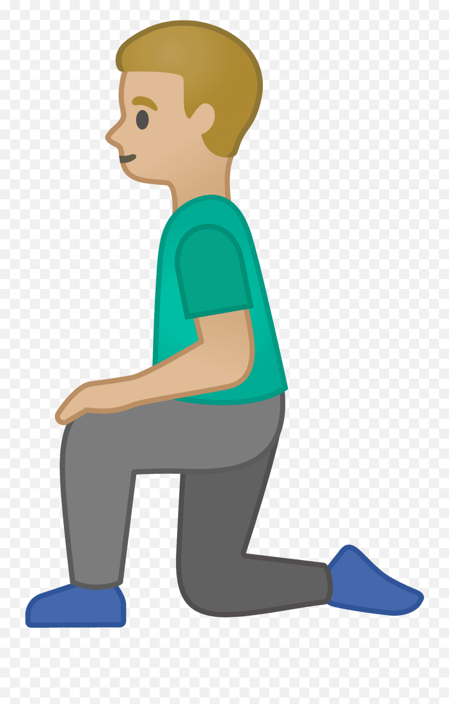 Man Kneeling Emoji Clipart Free Download Transparent Png - Person Kneeling Front View Clipart,Emoji 2 Standing Ovation