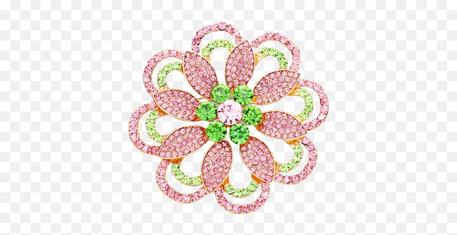 Alpha Kappa Alpha Inspired Pink Rose Round Crystal Flower - Decorative Emoji,Divine Nine Emojis